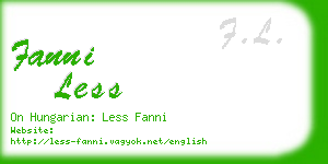 fanni less business card